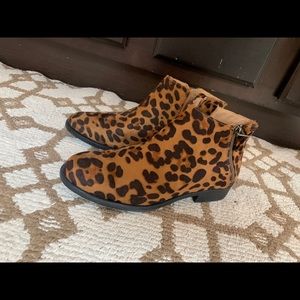 Leopard cheetah booties